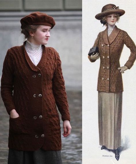 History Bounding, Home Journal, Edwardian Era, Sweater Coat, Fashion Plates, Historical Fashion, Winter Casual, Sweater Coats, Winter Wear