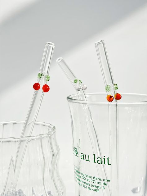 1/2pcs Heat-Resistant Glass Straw With Red Cherry Design, Anti-Scald For Bubble Tea, Juice, Milk And Other Cold Drinks, Colorful Bendable Glass Straw School Supplies,Back To School Cherry Straws    Glass     Kitchen & Dining, size features are:Bust: ,Length: ,Sleeve Length: Valentines Birthday Party, Kitchen Christmas Gifts, Cherry Design, Straw Bottle, Tea Juice, Glass Coffee Cups, Heat Resistant Glass, Red Cherry, Glass Straws