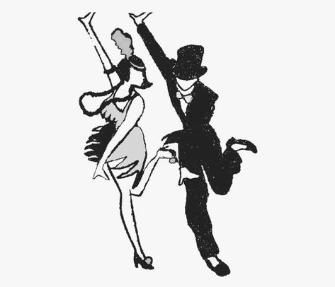 1920s Dance, 20s Aesthetic, 1920s Aesthetic, 20s Art, Dancing Drawings, Roaring 20's, Clipart Free, Drawing Cartoon, History Projects