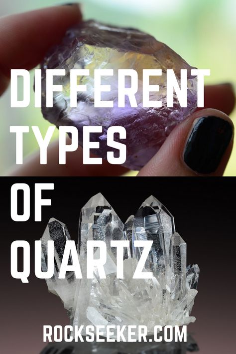 Quartz Rocks Raw, Quartz Rock Crafts, Types Of Quartz Crystals, Quartz Craft Ideas, Quartz Stone Texture, Types Of Quartz, Raw Gemstones Rocks, Crystal Identification, Rock Tumbling