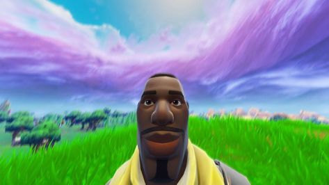 Fortnite, Skin, Yellow, Purple, Blue, Black