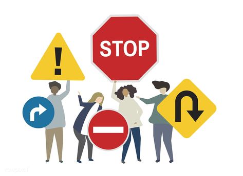 People with traffic sign concept illustration | free image by rawpixel.com Driving Theory, Mortgage Process, Performance Marketing, Traffic Signs, Art Drawings Sketches Creative, Road Signs, Seven Deadly Sins, Street Signs, Art Drawings Sketches