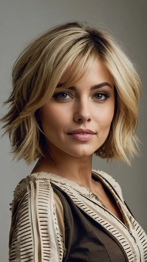 Hair Transformation: Mom Haircuts for Every Hair Type in 2024 - TecArticles Mom Haircuts, Choppy Bob Haircuts, Hair Affair, Haircuts For Medium Hair, Trending Haircuts, Mid Length Hair, Short Hair With Layers, Hair Transformation, Great Hair