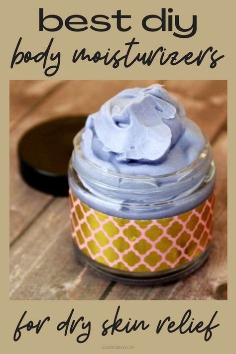 Best DIY body moisturizers for dry skin care. Dry skin is itchy and uncomfortable. Get dry skin relief today with the best body moisturizer recipes for dry skin relief. These natural skin care recipes are a great way to promote healing and skin health, while also soothing dry, itchy skin. 85+ of the best body moisturizer recipes including body oils, dry skin salves, whipped body butters, homemade lotions, rich hand and body creams, solid and hard lotion bars and healing body balms. Lavender Body Butter Recipe, Best Body Moisturizer, Body Butter Recipe, Lavender Body Butter, Homemade Body Butter, Problem Skin, Body Butters Recipe, Dry Skin Remedies, Homemade Lotion