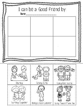 Friends Curriculum Preschool, Friendship And Feelings Activities, I Can Be A Good Friend Worksheet, Friendship Language Activities Preschool, Friendship Small Group Activities Preschool, Friends And Feelings Preschool Theme, Being A Good Friend Craft, Friendship Fine Motor Preschool, Friends Unit Preschool