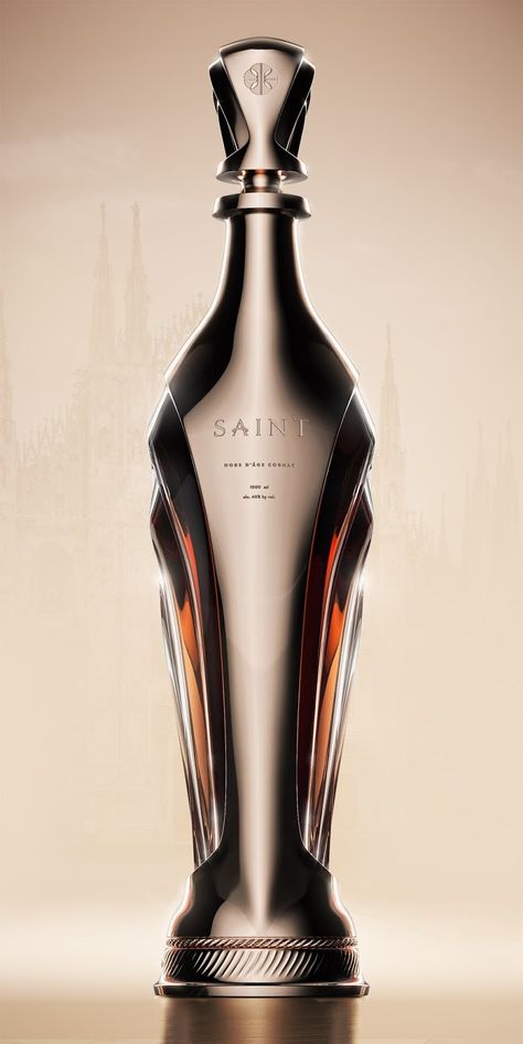 Saint - Luxury Cognac Bottle Concept on Packaging of the World - Creative Package Design Gallery Cologne Packaging Design, Wine Luxury, Cognac Bottle, Brandy Bottle, Cologne Bottle, Bottle Design Packaging, Perfume Bottle Design, Tequila Bottles, Whisky Bottle