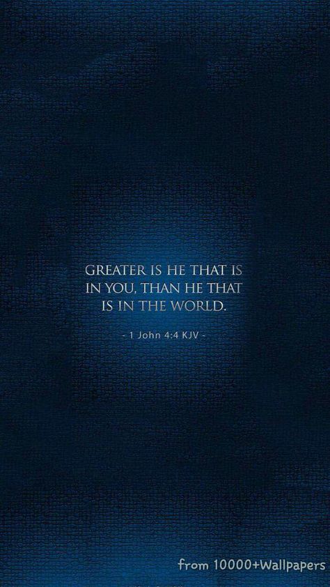 Greater Is He... Greater Is He, Me Wallpaper, 1 John 4, Jesus Is Lord, 1 John, Wallpaper Backgrounds, Encouragement, Spirituality, Jesus