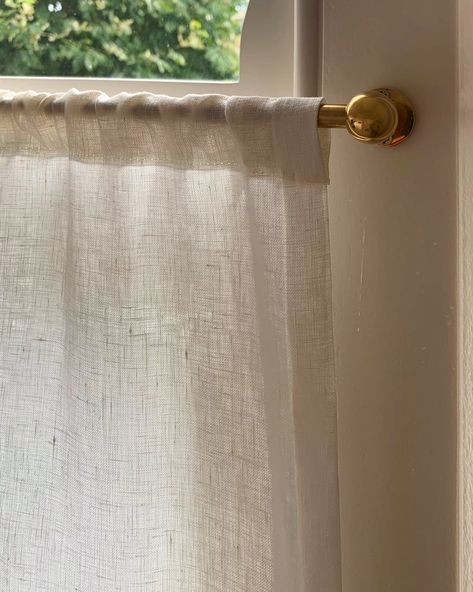 Half Window Curtains, Cafe Rod, Half Curtains, Cafe Curtain Rods, Cafe Curtain, Curtain Pole, Interior Textiles, Window Dressing, Bathroom Windows