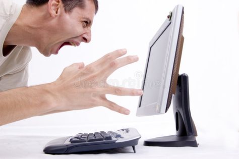 Frustrated on computer. A man screaming on computer...frustration , #ad, #computer, #Frustrated, #man, #frustration, #screaming #ad Frustrated Meme, Person On Computer, Man Screaming, Buff Guys, Angry Person, People Screaming, Technology Photos, Mouse Computer, Weird Images