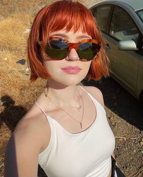 Red Bob Haircut, Red Hair With Bangs, Red Bob Hair, Sierra Mccormick, Short Red Hair, Short Hair With Bangs, Orange Hair, Hair Inspo Color, Ginger Hair