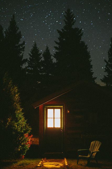 The Woods At Night, Woods At Night, One Room Cabin, Little Cabin, Lake Placid, Small Cabin, Cabins And Cottages, Cabin Life, A Cabin