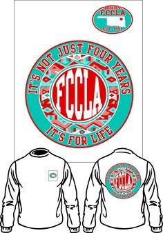 Fccla Shirts, School Club Shirts, Student Council Shirts Design, Fccla Ideas, Greek Life Shirts, Long Sleeve White Shirt, Pocket Shirts, Spirit Gear, Solar System Crafts