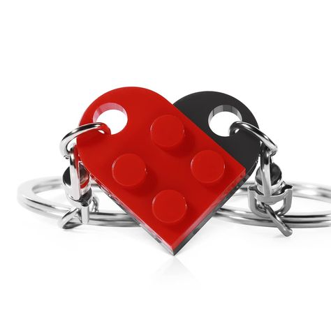 PRICES MAY VARY. Imported Pull On closure ♀~♀---A set of 2 pcs cute brick keychains, Split able, Very stylish design, Two brick keychains can be assembled into the shape of a heart, Romantic Gift for Boyfriend Girlfriend-Cute valentines Ideal gifts for him with two delicate matching keychains make people happy. Valentines gifts idea for boyfriend him birthday, Christmas,anniversary. as a missing you gifts,thinking of you gift,sweet gifts for couples,cute anniversary gift for couple,birthday gift Girlfriend Friendship, Bff Cute, Keychain For Boyfriend, Simple Valentines Gifts, Romantic Gifts For Boyfriend, Cute Anniversary Gifts, Lego Gifts, Hari Valentine, Miss You Gifts