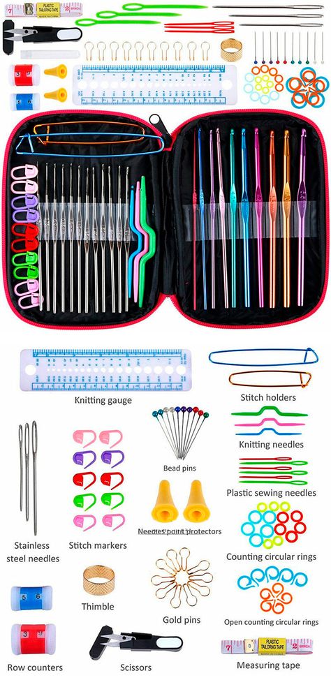 Crochet Tools Accessories, Crochet Starter Kit, Crocheting Materials, Knitting Tools Accessories, Crochet Needle Case, Sewing Kit Bag, 100 Crochet Stitches, Crochet Hook Case, Bag Tutorials