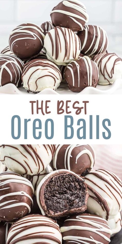 Truffles Easy No Bake, Oreo Balls Recipe, Oreo Cake Pops, Oreo Truffles Recipe, Oreo Desserts, Easy Truffles, Oreo Dessert Recipes, Dessert Oreo, Peanut Butter Oreo