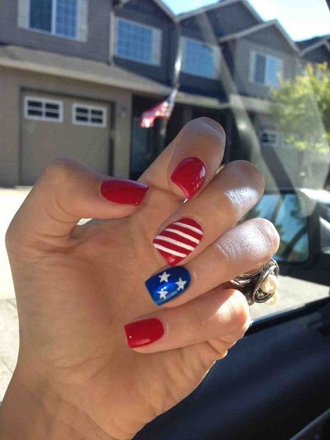 Patriotic Nails, Usa Nails, Fourth Of July Nails, 4th Of July Nails, Colorful Nails, July Nails, Nail Swag, Beach Nails, Beautiful Body