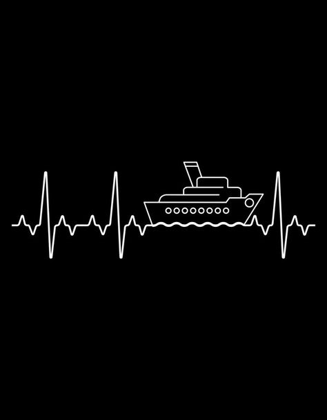 Cool seafarer design in black featuring a cruise ship in ECG heartbeat pulse line. Navy Girlfriend Quotes, Anchor Wallpaper, Best Friend Family, Navy Girlfriend, Marine Engineering, For Your Best Friend, First Job, International Day, Blue Aesthetic