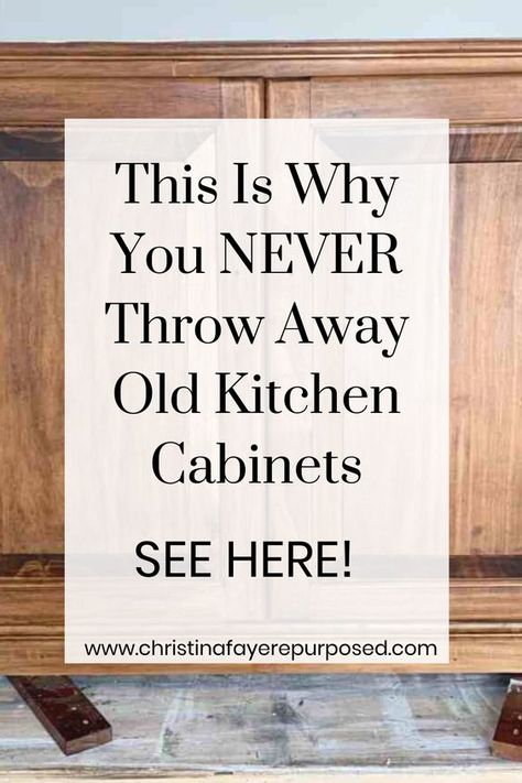 Door Stencil, Upcycled Cabinet, Repurposed Kitchen, Kitchen Cabinet Makeover, Old Cabinet Doors, Old Kitchen Cabinets, Doors Repurposed, Bench Ideas, Old Cabinets