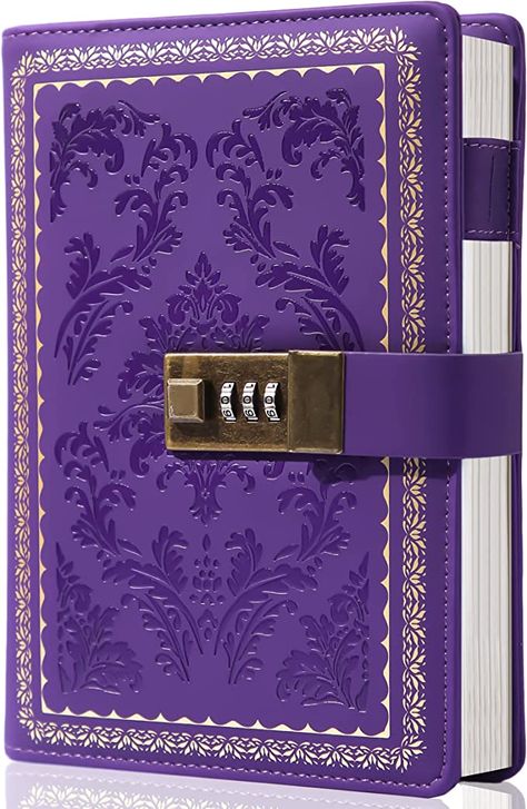 Secret Journal, Lock Diary, Diary Vintage, Purple Diary, Journal With Lock, Diary With Lock, Purple Pen, Vintage Diary, Vintage Writing