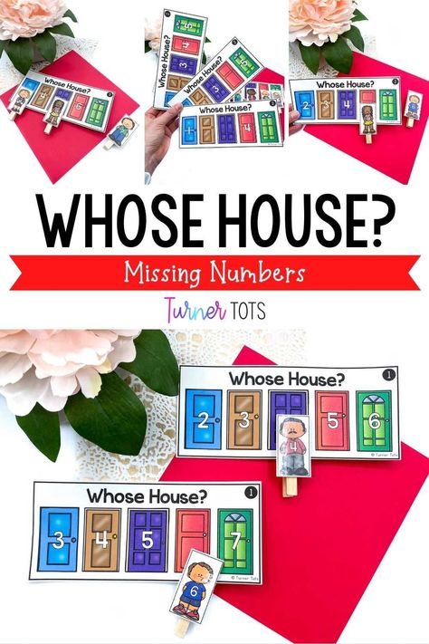 Missing number clip cards help your little ones build their numeracy skills. For this preschool all about me math activity, your students will clip on the numbered people to show the missing number. When they do, it’ll show who belongs in the house! Add this missing number activity for kids to your math lesson plans this year. Click here to get the house math activity! Preschool All About Me Math, All About Me Maths, Preschool Theme Activities, Family Activities Preschool, September Themes, About Me Activities, Number Activities, Family Theme, Math Lesson Plans