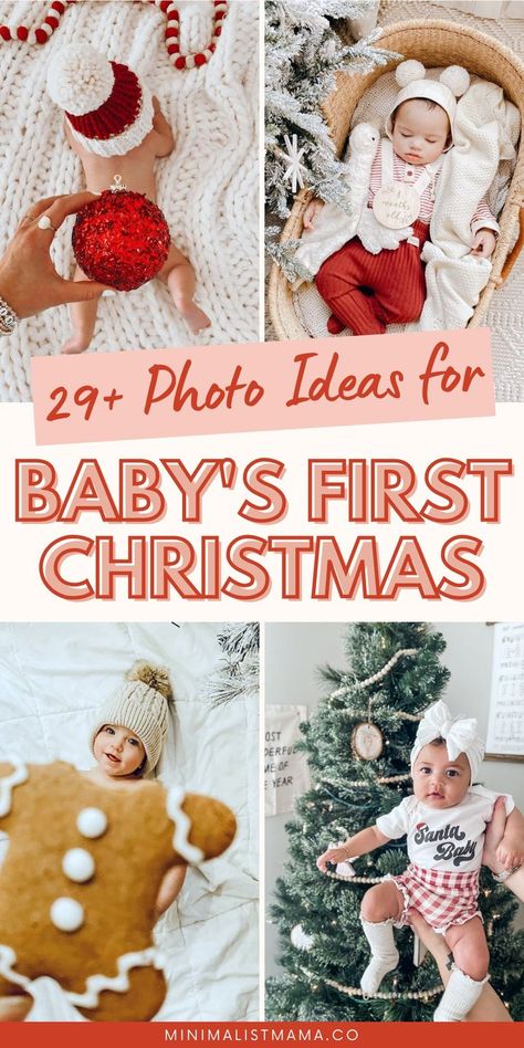 Diy Photo Ideas, First Christmas Pictures, Baby Christmas Crafts, Baby Holiday Photos, Diy Christmas Photo, Baby Christmas Photography, Christmas Baby Pictures, Poses Family, Baby Christmas Photos