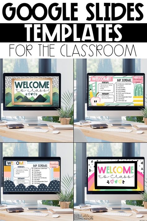 Use these google slides templates for your classroom whether you are teaching online or in your actual classroom! Display your schedules and routines in style! Classroom Agenda, Digital Learning Classroom, Google Classroom Elementary, Classroom Welcome, Google Slides Templates, People Reading, Teacher Templates, Teaching Technology, Teacher Technology