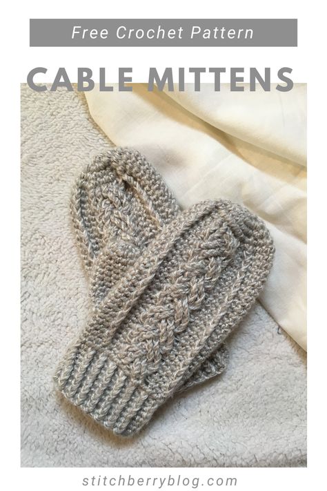 These crochet braided cable mittens are the perfect accessory for winter! This is a free modern crochet pattern that includes a photo tutorial on how to crochet the braided cables. Crochet braided cables | Crochet cable mittens pattern | Free crochet mittens pattern | How to crochet mittens | Crochet mittens tutorial | Crochet cable free tutorial #crochettutorial #crochetmittens #cablemittens #moderncrochetpattern #phototutorial Crochet Winter Gloves, Gloves Pattern Crochet, Modern Haken, Crochet Mitts, Mittens Crochet, Crochet Mittens Free Pattern, Crochet Mittens Pattern, Beau Crochet, Crochet Unique