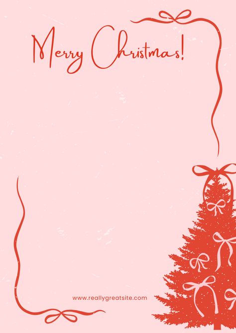 Use this customizable Pink Red Coquette Bow Christmas Page Border A4 Document template and find more professional designs from Canva.  #pink #red #coquette #bow #Christmas #page #border #A4 #document #retro #vintage #xmas #merry #holiday #decor #kid #fun #playful #document #blank #letter #celebration #festive #decoration #personal #personalize #canva #template Pink Christmas Template, Bow Border Design, Coquette Template, Christmas Letter Template, Red Coquette, A4 Document, Christmas Border, Vintage Xmas, Festive Decoration