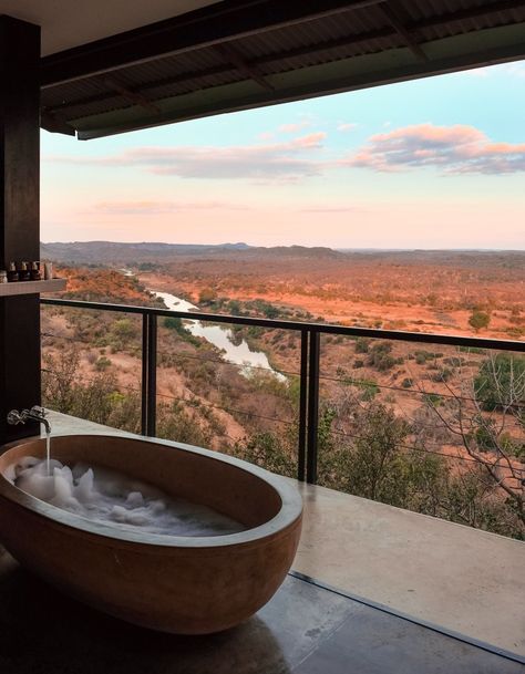 Safari South Africa Kruger National Park, Best Places In The World, Kruger National Park South Africa, National Park Lodges, The Outpost, Africa Trip, African House, Outdoor Tub, Africa Destinations