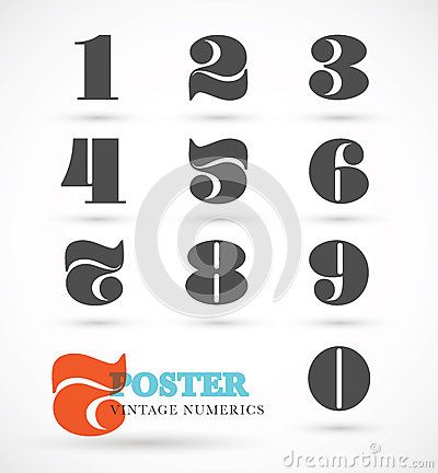 Numeric Fonts, Retro Numbers, Font Numbers, Number Font, Numbers Font, Print Designs Inspiration, Glyphs, 21st Birthday, Set Vintage