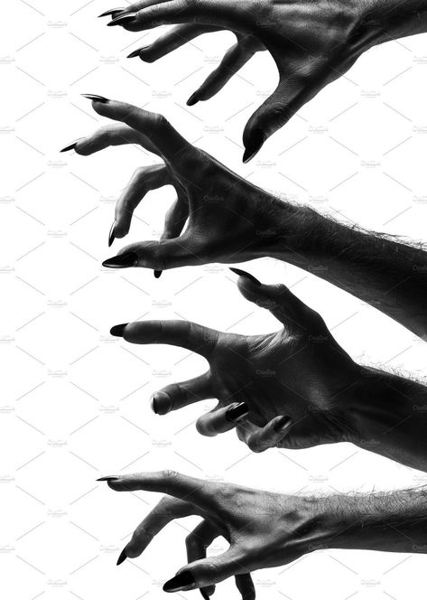 Monster Hand Reference, Demon Hands, Evil Hands, Halloween Hands, Creepy Hands, Creepy Hand, Black Monster, Ink Drop, Monster Hands