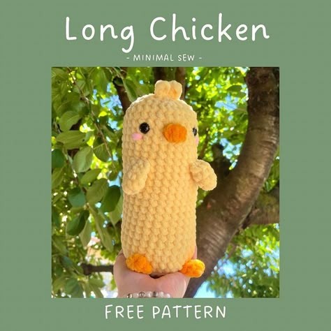 Crochet Patterns Chicken, Crochet Toy Patterns Free, Fun Crochet Ideas, Yellow Crochet Projects, Free Crochet Patterns Amigurumi, Chicken Pattern, Easy Crochet Animals, Crochet Chicken, Quick Crochet Patterns