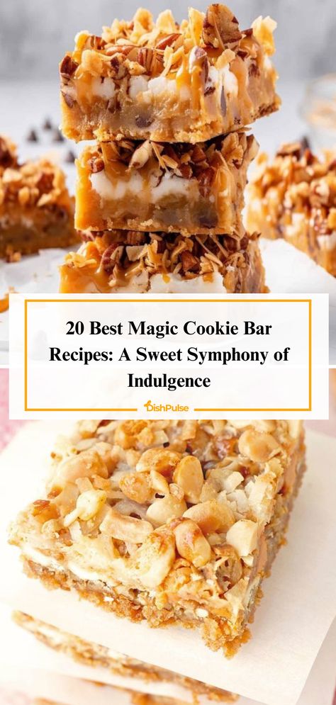 Experience a sweet symphony of indulgence with these 20 Best Magic Cookie Bar Recipes! 🍪✨ Elevate your dessert game with every decadent bite. 


#DishPulse #MagicCookieBars #DessertRecipes #SweetIndulgence #BakingInspiration #HomemadeTreats #DessertHeaven Magic Cheesecake Bars, Unique Bar Recipes, Milky Way Magic Bars, Pay Day Bars Recipe, Yummy Bars Recipes, Magic Bar Recipe, Cookie Bar Recipes Easy, Simple Bake Sale Treats, Coffee Cookie Bars