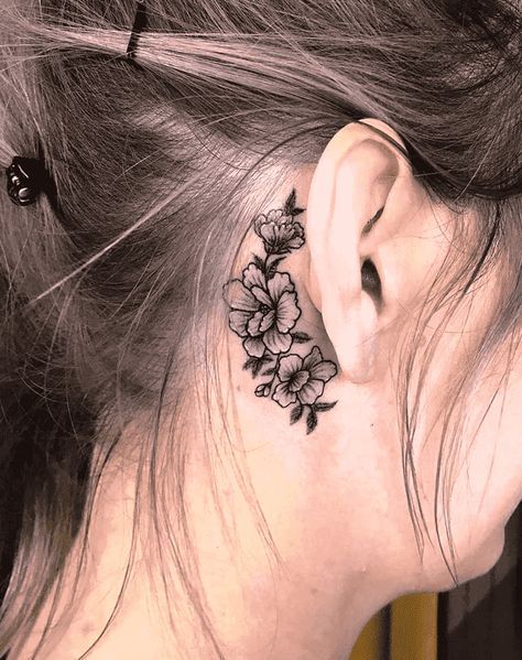 #tattoo ideas #small tattoos #meaningful tattoos #spiritual tattoos #tattoos for women #unalome tattoo #creative tattoos #unalome tattoo meaning #finger tattoos for women #inside finger tattoos #arm tattoos for women Back Ear Tattoo, Pretty Flower Tattoos, Behind Ear Tattoos, Tattoo Trend, Hawaiian Tattoo, Symbol Tattoos, Tattoo Cover-up, 문신 디자인, Mom Tattoos