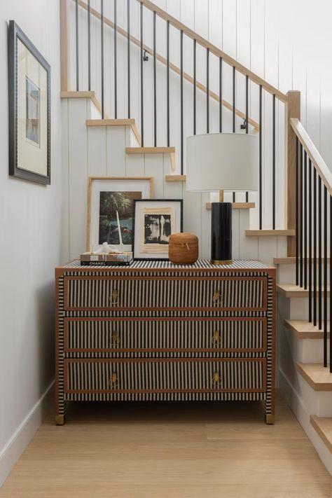 staircase ideas dresser Under Stairs Decoration, Under Stairs Decoration Ideas, Stairs Decoration, Stair Shelves, Collected Interiors, Handmade Chair, Staircase Ideas, Floating Cabinets, Textured Throw Pillows