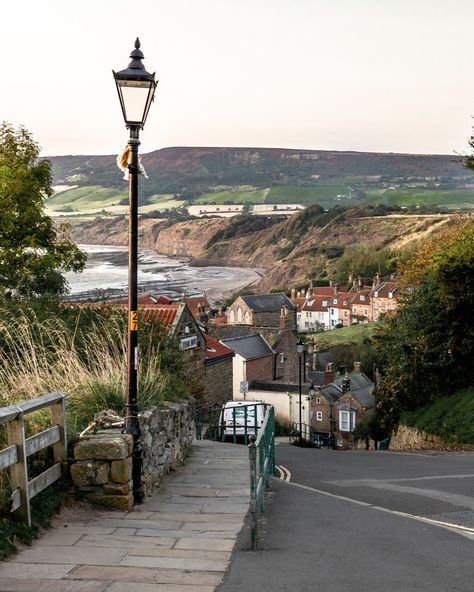 ELISE 🧿 UK TRAVEL & LIFESTYLE on Instagram: “Beautiful views over Robin Hood's Bay. I flew Marvin (the drone) over the coastline here, and loved the view. Sometimes, I wish I could be…” Robins Hood Bay, Robin Hood Bay England, Robin Hood’s Bay, Uk Life, Robin Hoods Bay, March 19, Coastal Towns, English Countryside, Uk Travel