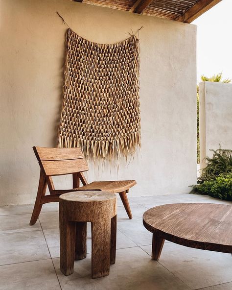 Daria on Instagram: “this hotel is a gem ⭐️” Casa Cook, Wooden Chairs, Deco Boheme, Woven Wall Hanging, Küchen Design, Boho Wall, Macrame Wall, Macrame Wall Hanging, Ibiza