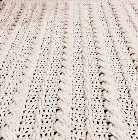 [Free Pattern] Fabulous Crochet Cabled Wedding Blanket - http://www.dailycrochet.com/free-pattern-fabulous-crochet-cabled-wedding-blanket/ Crochet Wedding Gift, Different Crochet Stitches, Crocheted Blanket, Crochet Afgans, Crochet Cable, Crochet Blanket Afghan, Wedding Blankets, Crochet Throw Blanket, Crochet Wedding