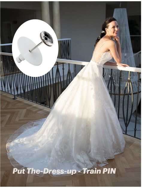 ...to lift up your train for your dream wedding dress. Super easy with this train pin. Keep you dress clean from the floor. Easier to move as well. ;) Here is a youtube to explain how easy it is. https://youtu.be/jwb7RJOsE2k Order goes from Germany. Put The-Dress-up #wedding #dress #train #the_dress_up Foto/Dress: Lohrengel The-Dress-up: Sky is no limiT Dress Train, Long Train Wedding Dress, Wedding Dress Train, Dress Pin, Long Train, No Limit, Dream Wedding Dresses, First Dance, Strapless Wedding Dress