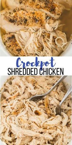 Top Crockpot Recipes, Crockpot Shredded Chicken, Chicken In The Slow Cooker, Shredded Chicken Crockpot, Chicken Slow Cooker, Chicken Crockpot Recipes Healthy, Make Shredded Chicken, Shredded Chicken Recipes, Crockpot Recipes Beef