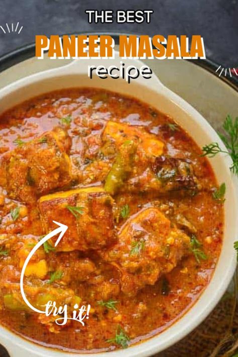 Indian Paneer Recipes, Paneer Masala Recipe, Butter Masala Recipe, Paneer Masala, Spicy Gravy, How To Make Paneer, Paneer Dishes, Spicy Snacks Recipes, Jeera Rice