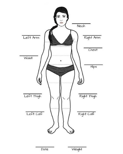 Free Body Measurement Charts (Male and Female) Body Measurements Chart Printable, Weight Measurement Chart, Body Measurement Tracker, Body Chart, Body Measurement Chart, Workout Log, Goal Planner, Body Measurement, Isagenix