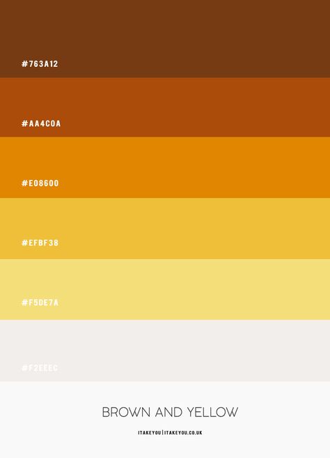 brown and yellow color hex, brown and yellow color scheme, brown and yellow, brown and yellow color combination Colour Palette Brown, Yellow Colour Palette, Shades Of Yellow Color, Mango Tart, Yellow Color Combinations, Yellow Color Palette, Yellow Palette, Brown Color Schemes, Orange Color Palettes