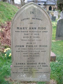 Born in 1879 and died in 4 May 1955 Martinhoe, Devon Lorna Doone Ridd Lorna Doone, Murakami Haruki, Liverpool Town, Jane Asher, Eleanor Rigby, Liverpool Home, Liverpool England, Beatles Songs, Musica Rock