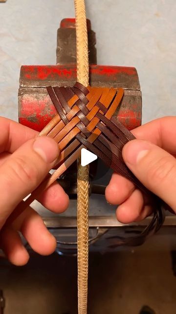 Braid Leather Diy, Braiding Leather Cord, Leather Strips Crafts, Scrap Leather Projects, Leather Wrap Bracelet Tutorial, Recycled Quilts, Rawhide Braiding, 2024 Creative, Hair Knots