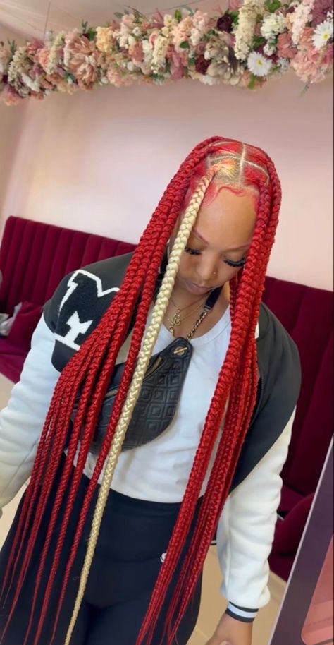 Island Twist Hairstyle, Red Braids, Island Twist, Hair Tutorials Videos, Twist Hairstyle, Tiktok Hair, Cute Box Braids, Braided Hairstyles For Black Women Cornrows, Short Hair Hacks