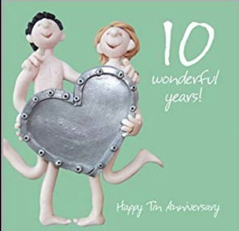 10th Wedding Anniversary Wishes, Tin Anniversary Gifts, Tin Anniversary, Happy Anniversary Wishes, Wedding Anniversary Wishes, Wedding Anniversary Card, Anniversary Greeting Cards, Anniversary Greetings, 10th Wedding Anniversary