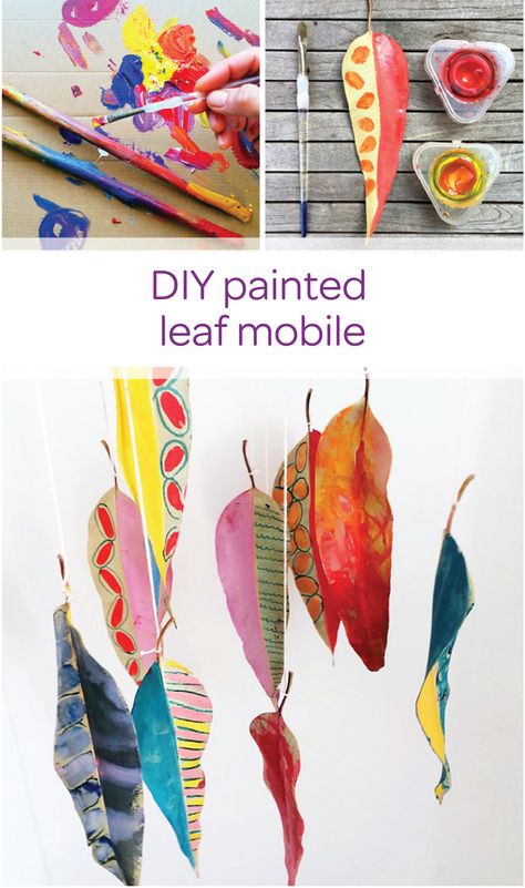 Let your toddler practice their painting skills and express their creativity by letting them make their very own DIY painted leaf mobile to decorate their big kid bedroom! Explore nature together and collect fall leaves together and then let the painting fun begin. This is such a fun and colorful craft for your toddler. Reggio Provocations, Sukkot Crafts, Fall Mobile, Leaf Mobile, Nature Mobile, Hello Wonderful, Leaf Craft, Nature Craft, Diy Holiday Gifts