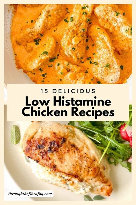 Enjoy 15 delicious low histamine chicken recipes, with baked chicken, chicken soup, stuffed chicken and so many more. All easy chicken recipes perfect for a weeknight dinner or for entertaining suitable for a low histamine diet per the SIGHI list. Allergy Friendly Chicken Recipes, Low Histamine Chicken Soup, Low Histamine Recipes Lunch, Low Histamine Soups, Low Histamine Air Fryer Recipes, Low Histamine Diet Meal Plan, Histamine Free Recipes, Easy Low Histamine Meals, Low Histamine Meal Prep