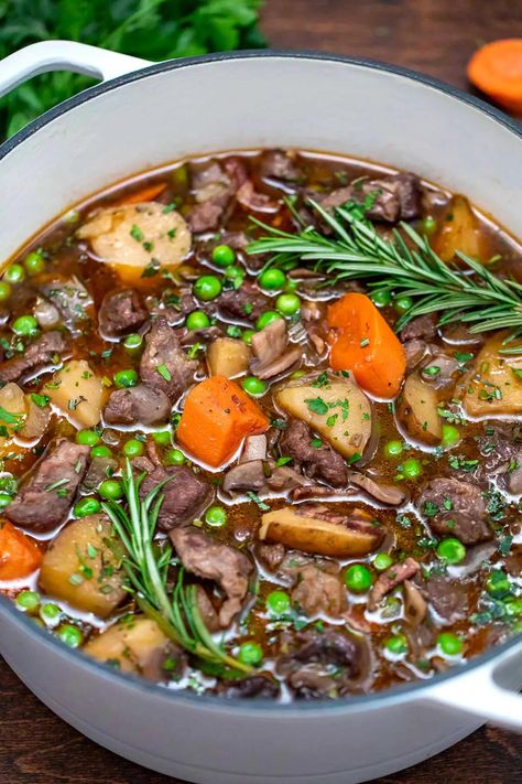 Lamb Stew Recipe [Video] - Sweet and Savory Meals Lamb Shoulder Chops, Irish Lamb Stew, Lamb Stew Recipes, Slow Cooker Lamb, Irish Stew, Lamb Shoulder, Lamb Dishes, Lamb Stew, Stew Recipe